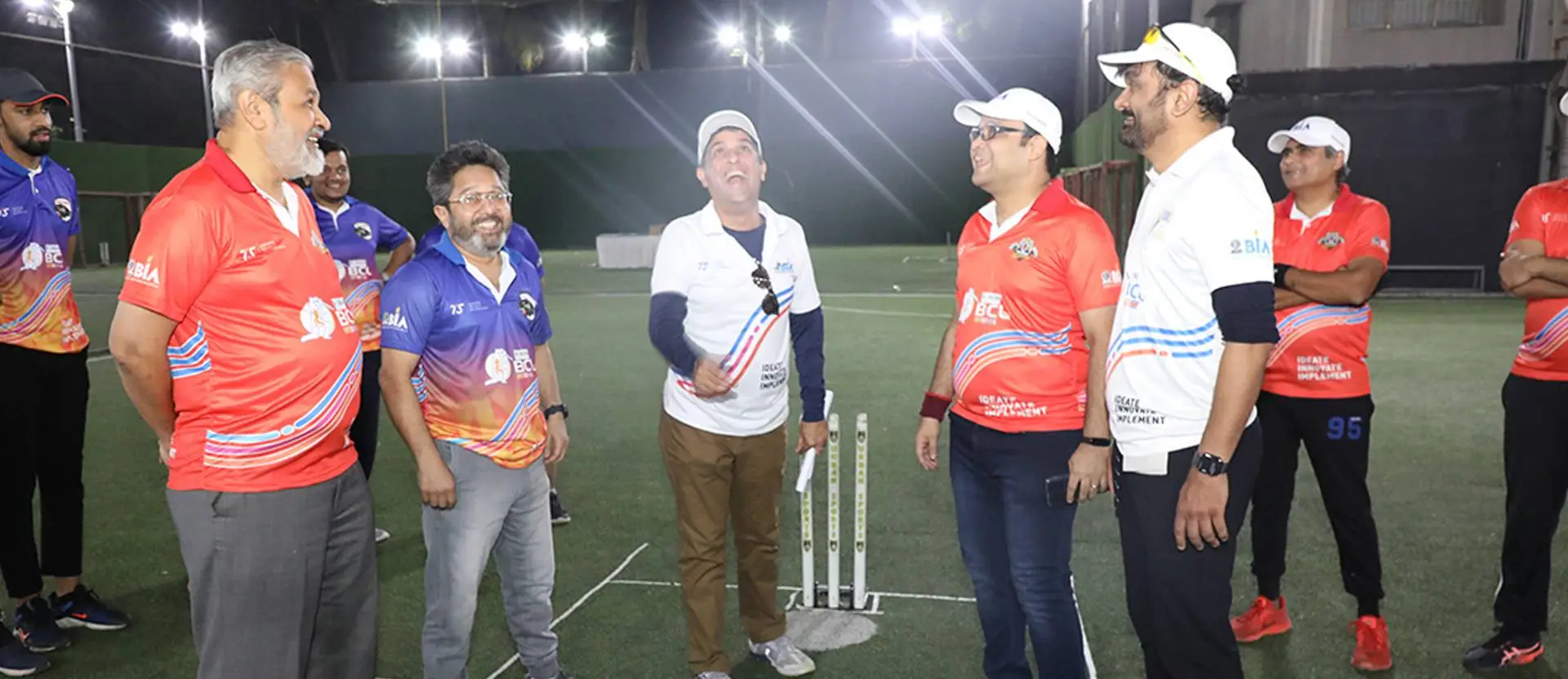 The coin toss - Roman BIA Cricket League organised by Bombay Industries Association BIA under the Presidency of Mr. Nevil Sanghvi